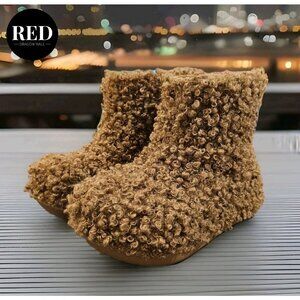 CROCS CRUSH DOODLE FUR Pull On Winter Ankle Boots Women's 7 Men's 5